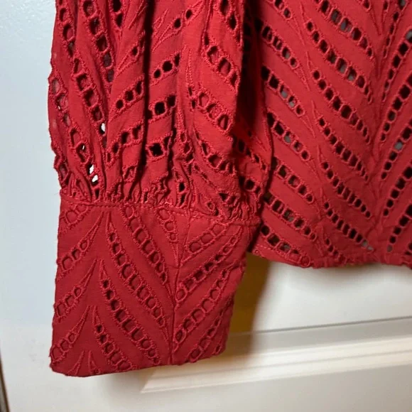 NWT Chico’s Moroccan lace shirt color smoked paprika size 14 (2.5) - Picture 4 of 7